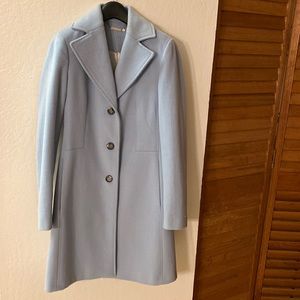 Calvin Klein Wool blend coat, light blue, Size 0